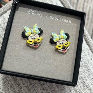 Disney X Baublebar Minnie Mouse summer pineapple and sunglasses earrings